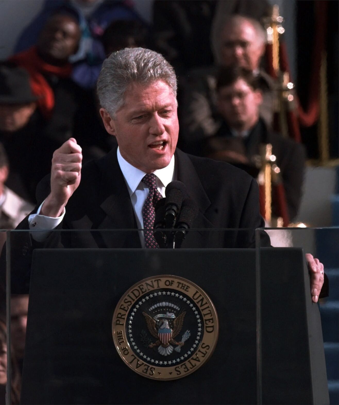1997: Gives second inaugural address
